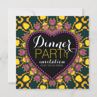 Tropical Hippie Liebe Batik Abendessen Party Einla Einladung