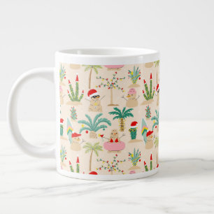 Tropical Holiday Vibes Christmas Pattern Jumbo-Tasse