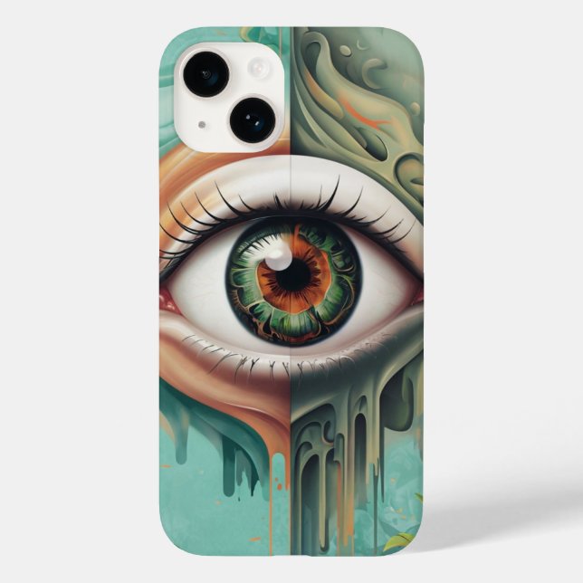 Tropical Human Eye iPhone 14 Fall Case-Mate iPhone Hülle (Rückseite)
