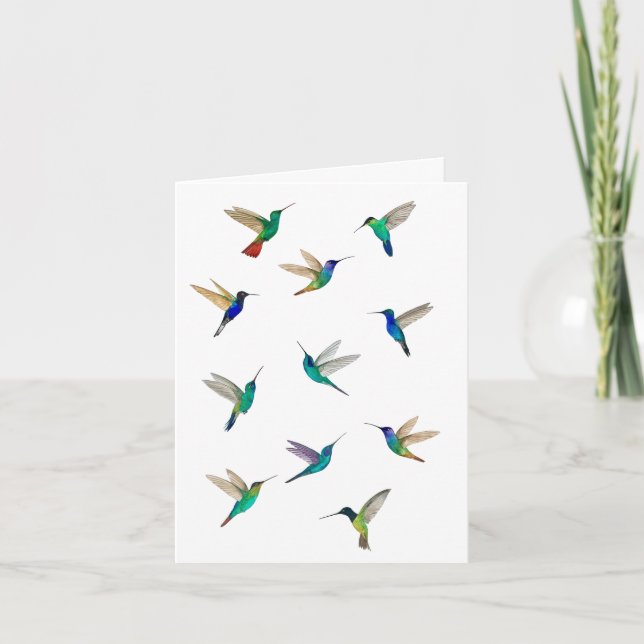 Tropical Hummingbirds Card for all occasions (Vorderseite)