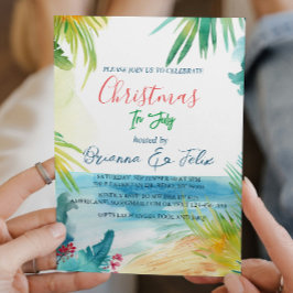 Tropical I Christmas im Juli Einladung
