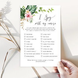 Tropical I spy mit meiner Kamera Hochzeitsspiel