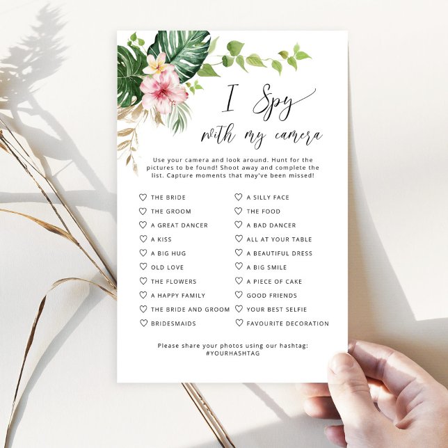 Tropical I spy mit meiner Kamera Hochzeitsspiel (Von Creator hochgeladen)