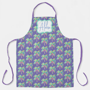 Tropical Island Aloha Lila All-over-Print-Schürze Schürze