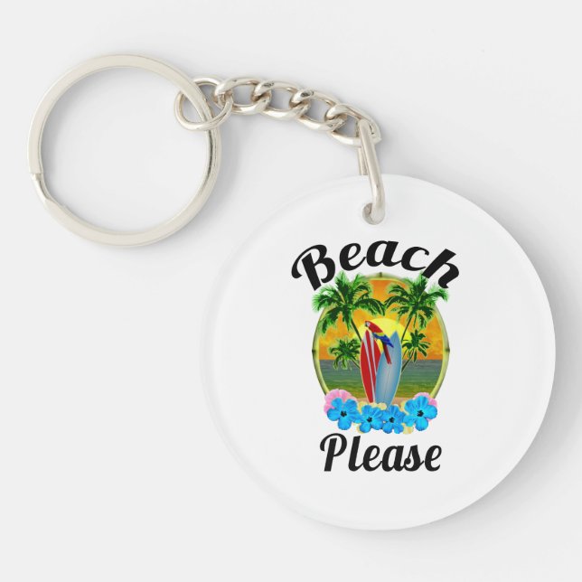 Tropical Island Beach Bitte leicht Schlüsselanhänger (Vorderseite)