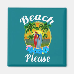 Tropical Island Beach Bitte Magnet
