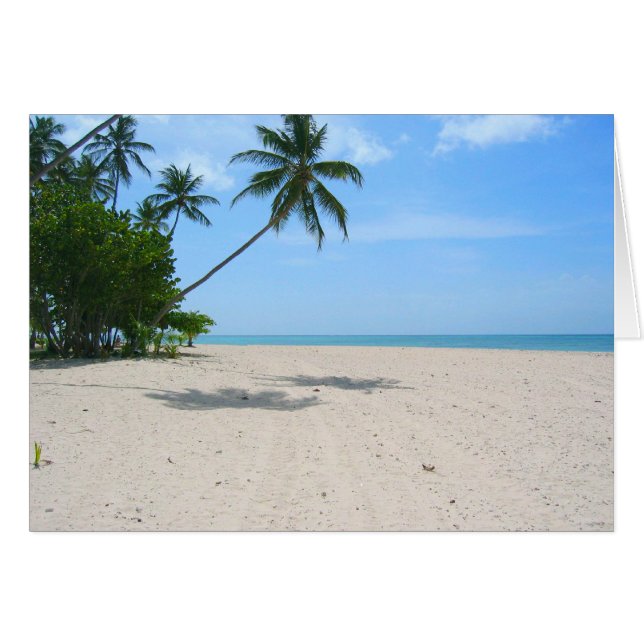 Tropical Island Beach Blank Card (Vorderseite (Horizontal))