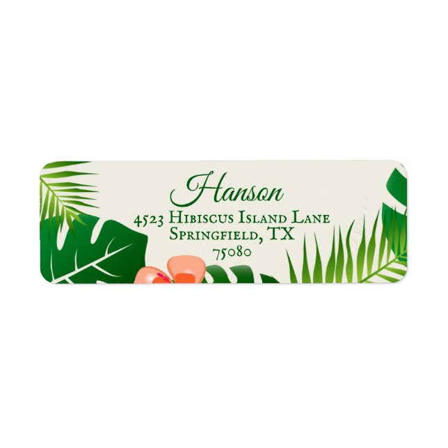Tropical Island Beach Luau Address Labels (Vorne)