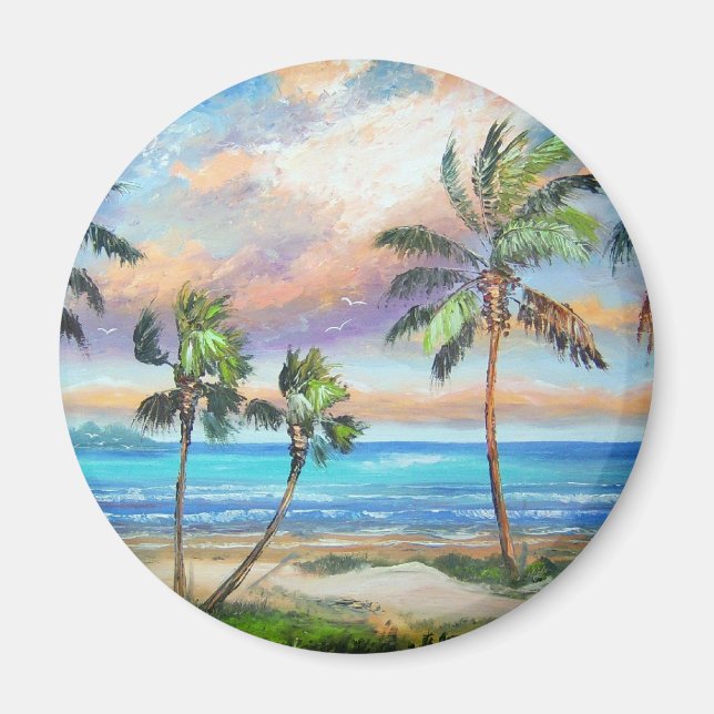 Tropical Island Beach Magnet (Vorne)