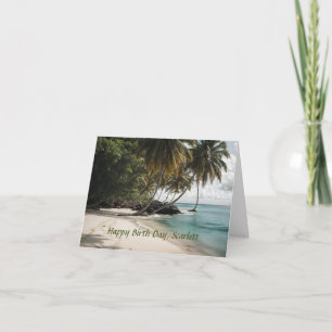 Tropical Island Beach Ocean Personalisiert zum Geb Karte