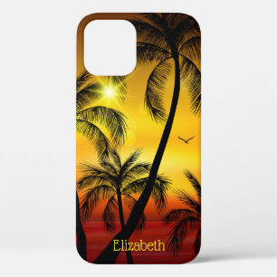 Tropical Island Beach Palms Name Personalisiert Case-Mate iPhone Hülle