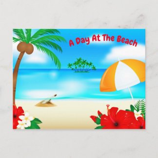 Tropical Island Beach Postkarte