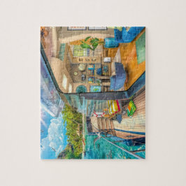 Tropical Island Boat Jigsaw Puzzle