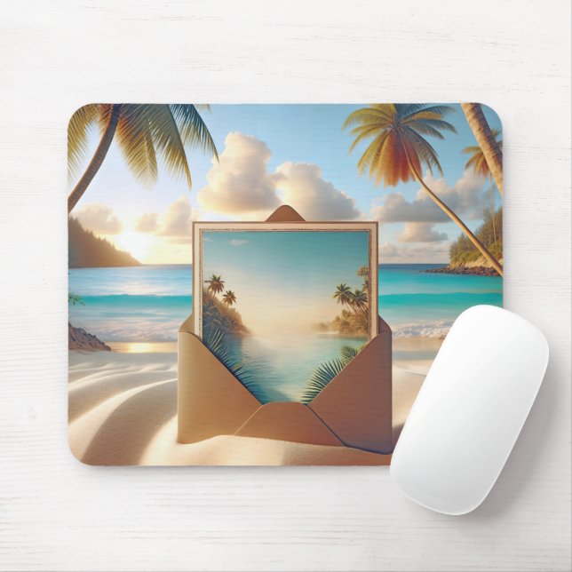 Tropical Island Envelope Mousepad (Mit Mouse)