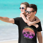 Tropical Island Family Beach Trip Custom Palm Tree T-Shirt<br><div class="desc">Cool passende T - Shirt für einen Vater oder einen Bruder auf einer Inselkreuzfahrt. Die Palmen vor einem hübsch rosa Sonnenuntergang am Strand sind wunderschön. Perfekte T-Shirts für Ihren Sommerurlaub am Meer.</div>