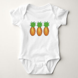 Tropical Island Hawaiian Ananas Frucht grün Baby Strampler