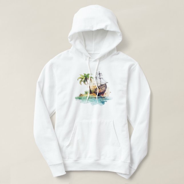 Tropical Island Hooded Sweatshirt (Design vorne)