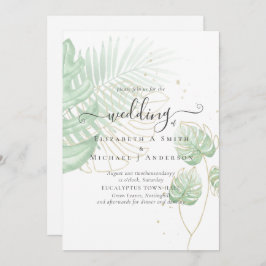 Tropical Island Palm Blätter Beach Wedding