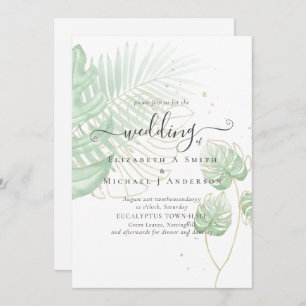 Tropical Island Palm Blätter Beach Wedding