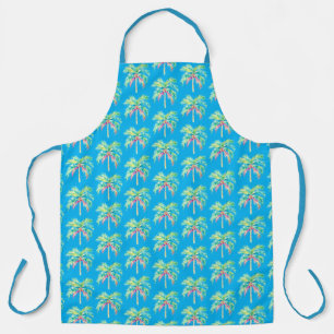 Tropical Island Palm Blue All-over Print-Schürze Schürze