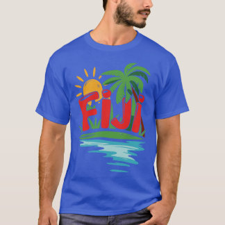 Tropical Island Paradise Graphic Print TShirt
