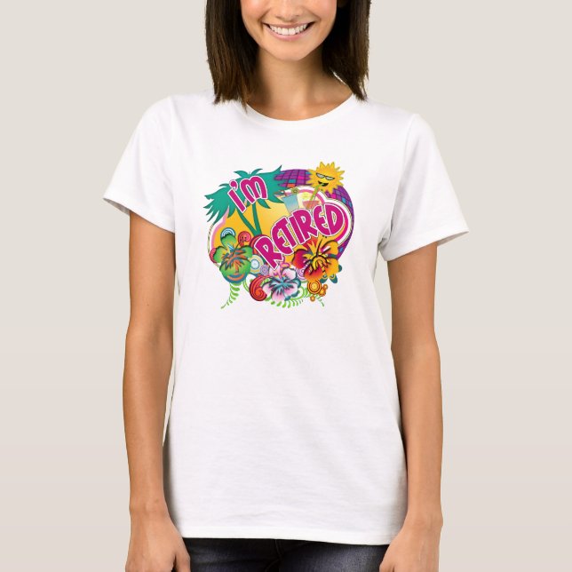 Tropical Island Paradise - Ich bin müde T-Shirt (Vorderseite)