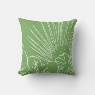 Tropical Island Paradise Jungle Palm Tree Leaf Kissen