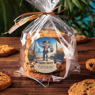 Tropical Island Pirate Boy Vielen Dank Sticker