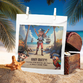 Tropical Island Pirate Girl Birthday Party Geschenktütchen