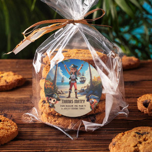 Tropical Island Pirate Girl Danke Sticker