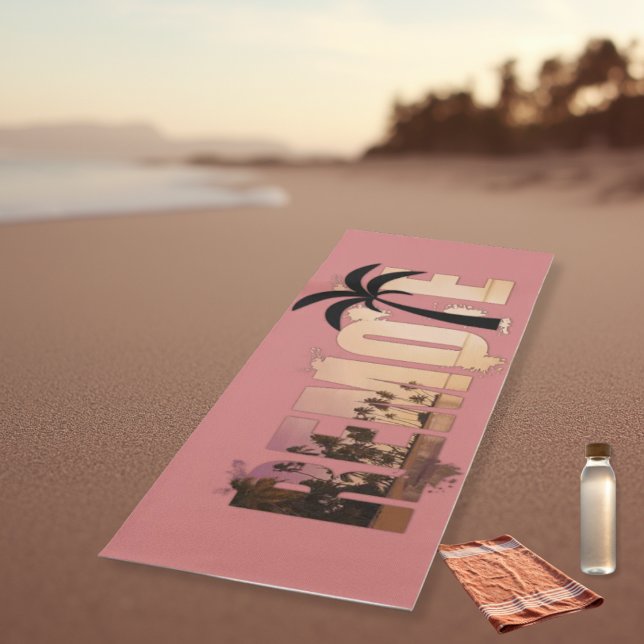 Tropical Island Sunset Palm Trees Yogamatte (Von Creator hochgeladen)