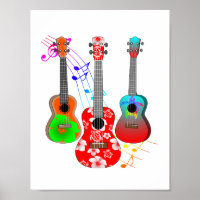 Tropical Island Ukulele Player Music