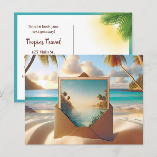 Tropical Island Vacation Postkarte