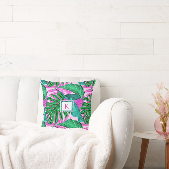 Tropical Island Vibes Monogram Kissen (Liege)