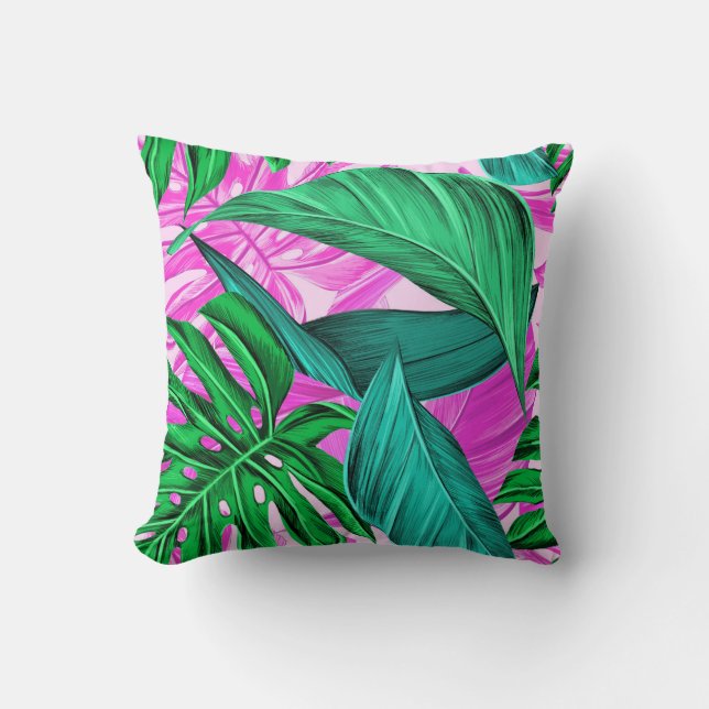 Tropical Island Vibes Throw Kissen (Vorderseite)