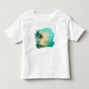 Tropical Isle Blumenmädchen Teal ID581 Kleinkind T-shirt