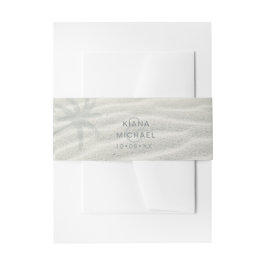 Tropical Isle Palm Tree and Sand ID581 Einladungsbanderole