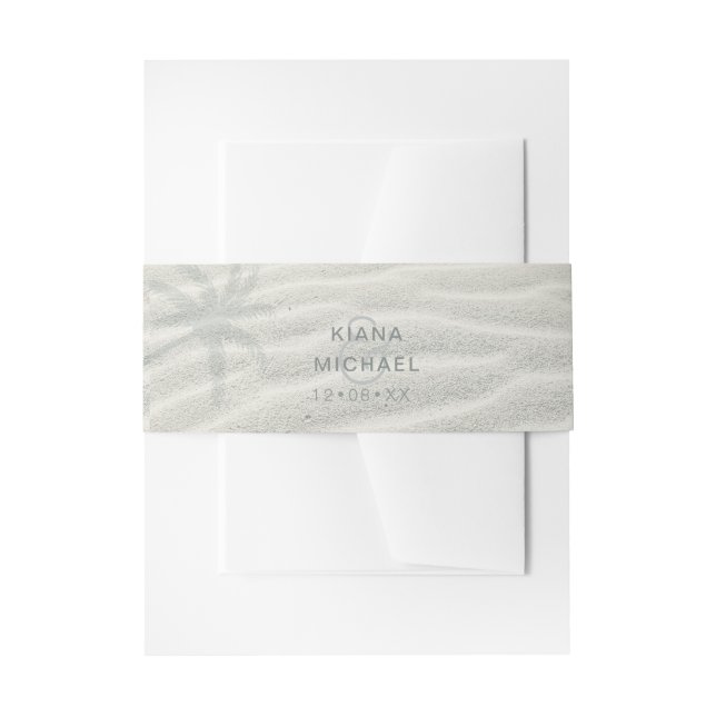 Tropical Isle Palm Tree and Sand ID581 Einladungsbanderole (Vorderseite Beispiel)