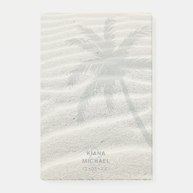 Tropical Isle Palm Tree and Sand ID581 Post-it Klebezettel (Vorderseite)