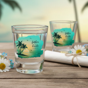 Tropical Isle Vater der Braut Teal ID581 Schnapsglas
