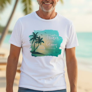 Tropical Isle Vater des Bräutigams Türkis ID581 T-Shirt