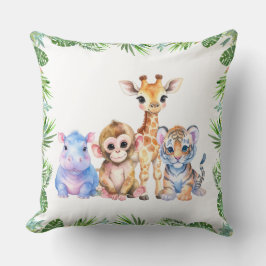 Tropical Jungle Baby animals Kissen