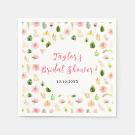 Tropical Jungle Floral Bridal Shower Serviette