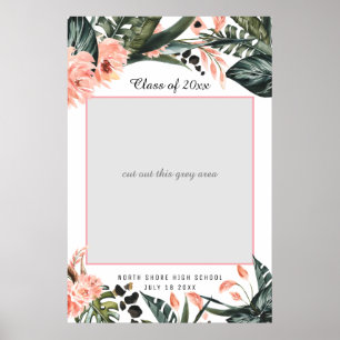 Tropical Jungle Greenery   Graduation Photo Prop Poster