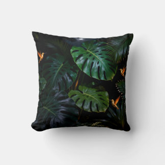 Tropical Jungle Leaves Decorative Throw Pillow Kissen