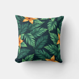 Tropical Jungle Pattern – Lush Exotic Botanical  Kissen