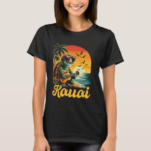 Tropical Kauai Hawaii Sea Turtle Hawaiian Vacation T-Shirt