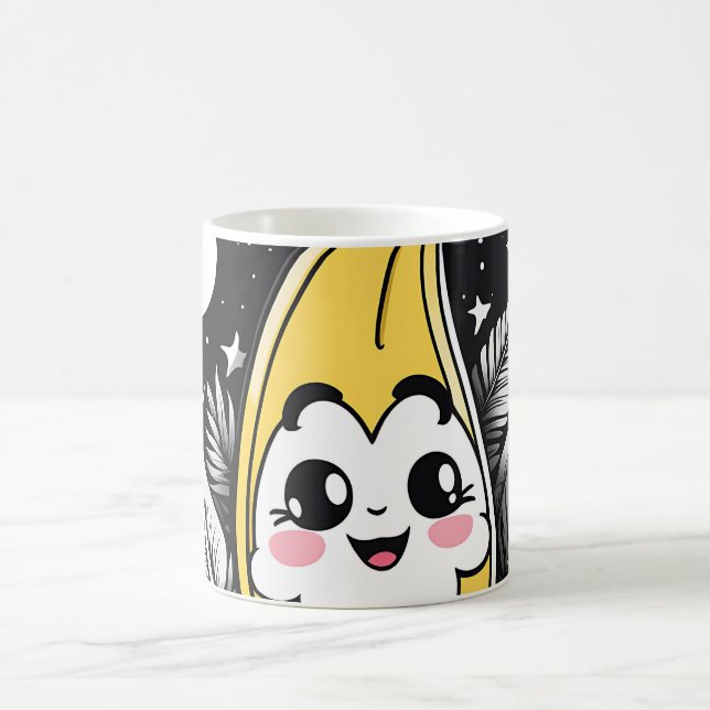 Tropical Kawaii Niedlich Banana Kaffeetasse (Mittel)