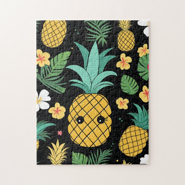 Tropical Kawaii Pineaple Puzzle (Vertikal)