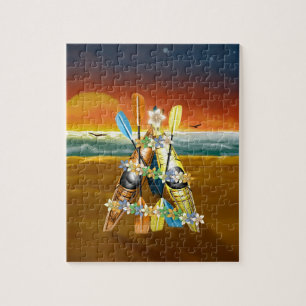 Tropical Kayak Weihnachtsbaum Puzzle